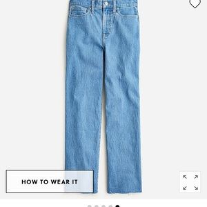 Jcrew slim wide-leg jean in Medium Indigo wash, size 26. NWT